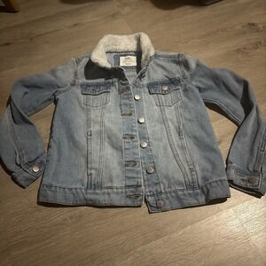 Kelly by 26 International Girls Sherpa Lined Denim Utility Jacket Light Blue 10…